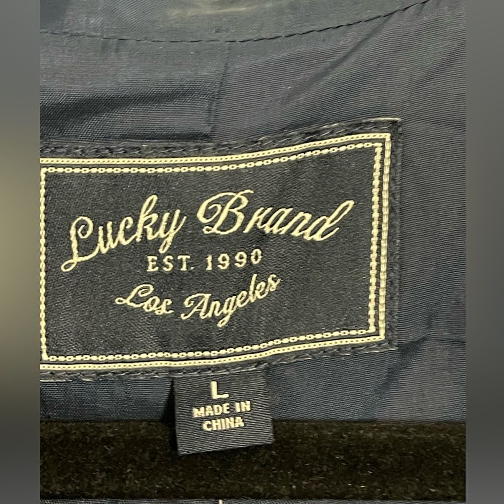 Lucky Brand Navy Quilted puffer Barn Jacket. Large NWT - Picture 5 of 7